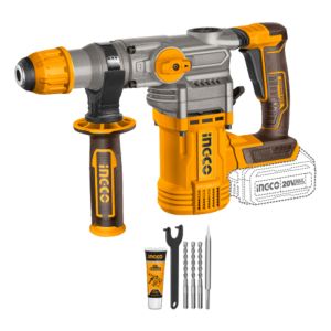 Rotomartillo A Bateria 20v 28mm Ingco Crhli20288 S/bat S/car Color Naranja