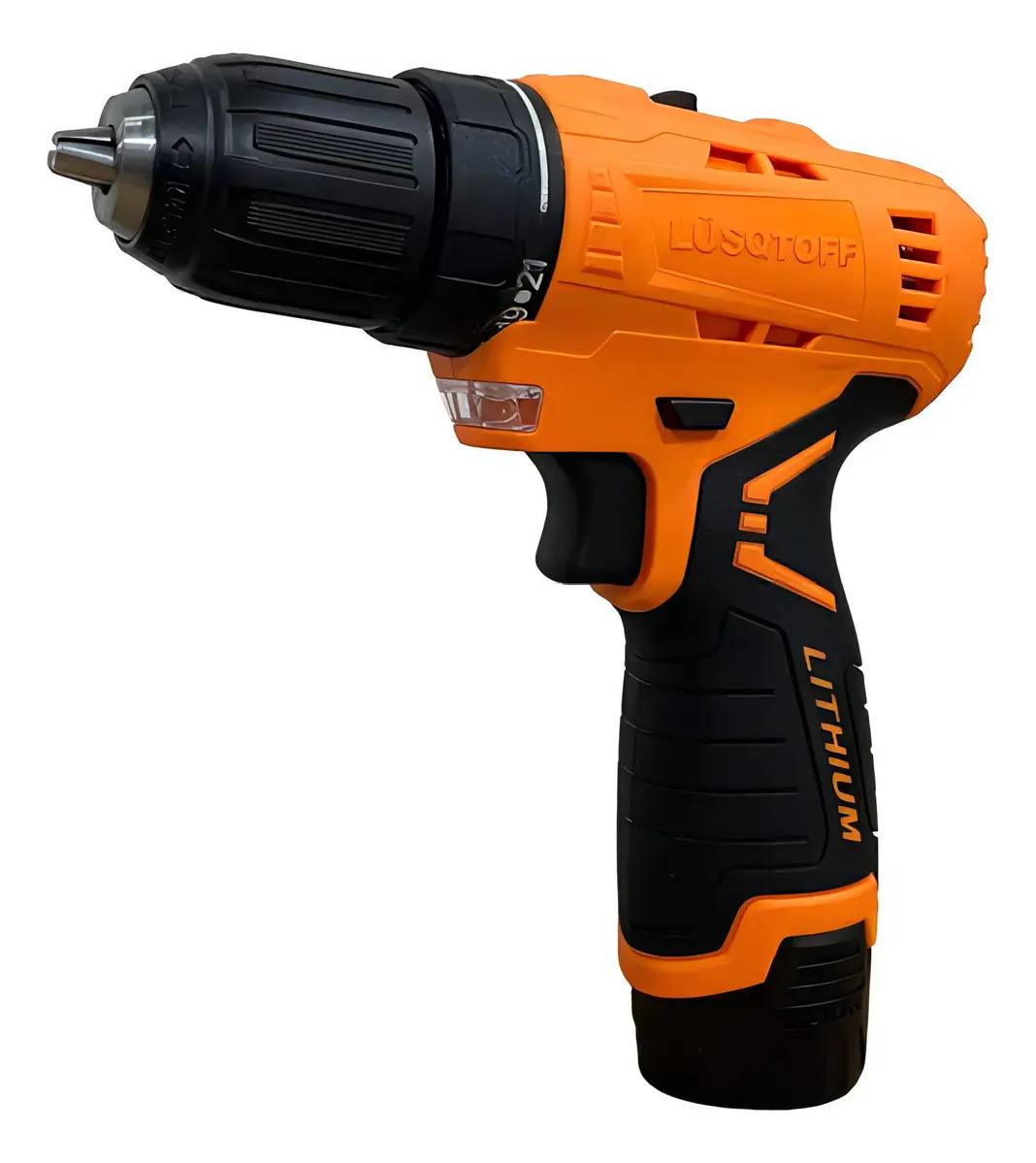 Taladro Atornillador Inalambrico Lusqtoff 2 Baterias 12v + Kit 32 Acc Naranja - Imagen 6