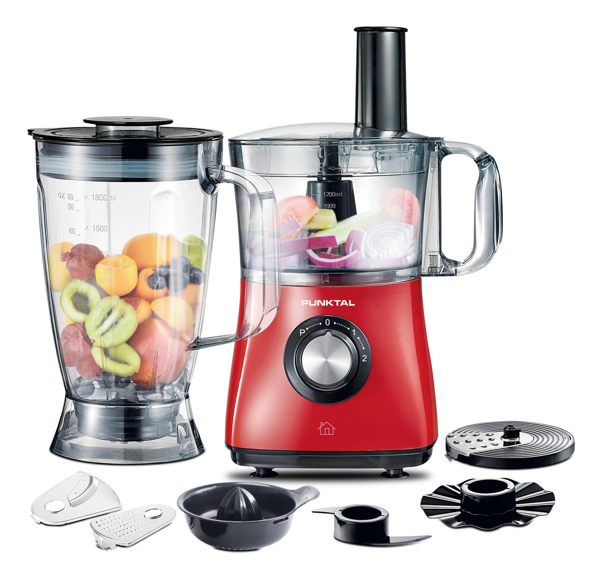 Multiprocesadora Punktal 8 En 1 Con Vaso Licuador De 1.8l - Imagen 3