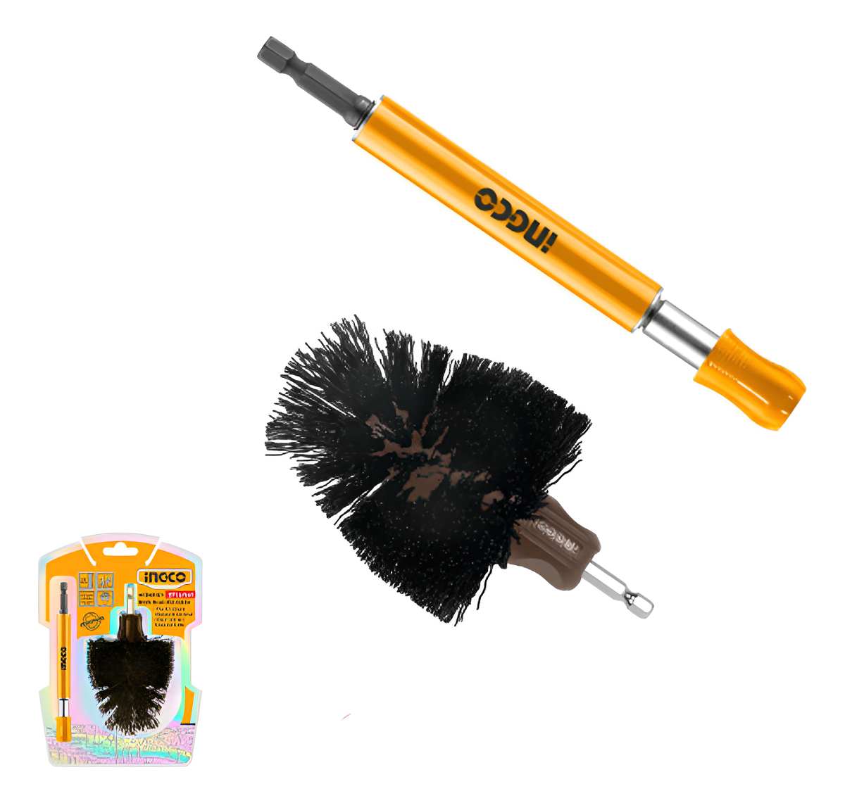 Set X 2 Cepillo Y Prolongador 150mm P Taladro Ingco Wcbh0301
