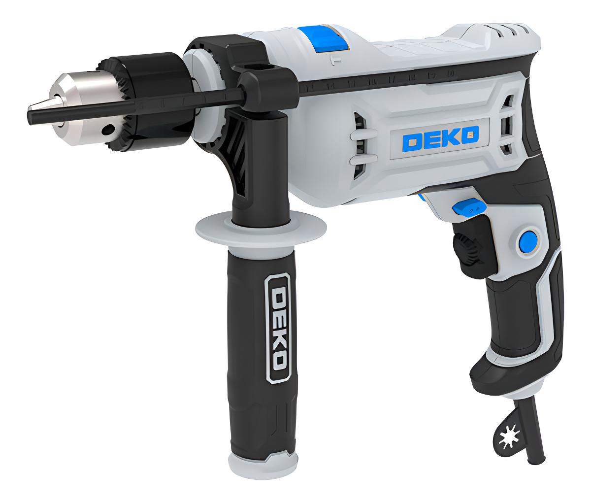 Taladro Percutor 650w 13mm Deko Dkid13xp65 Gris Claro