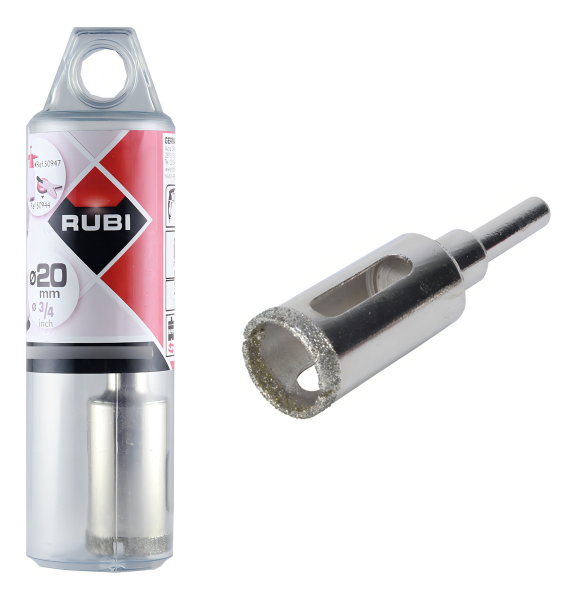 Corona Diamantada 20mm Rubi 05961 Para Porcelanato Corte Húmedo