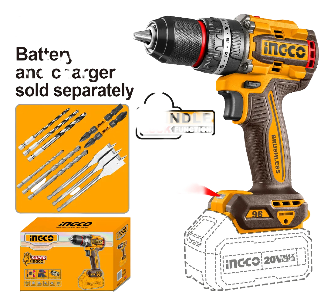 Talador Atornillador 96nm + Acc Ingco Cidli209681 - Imagen 3