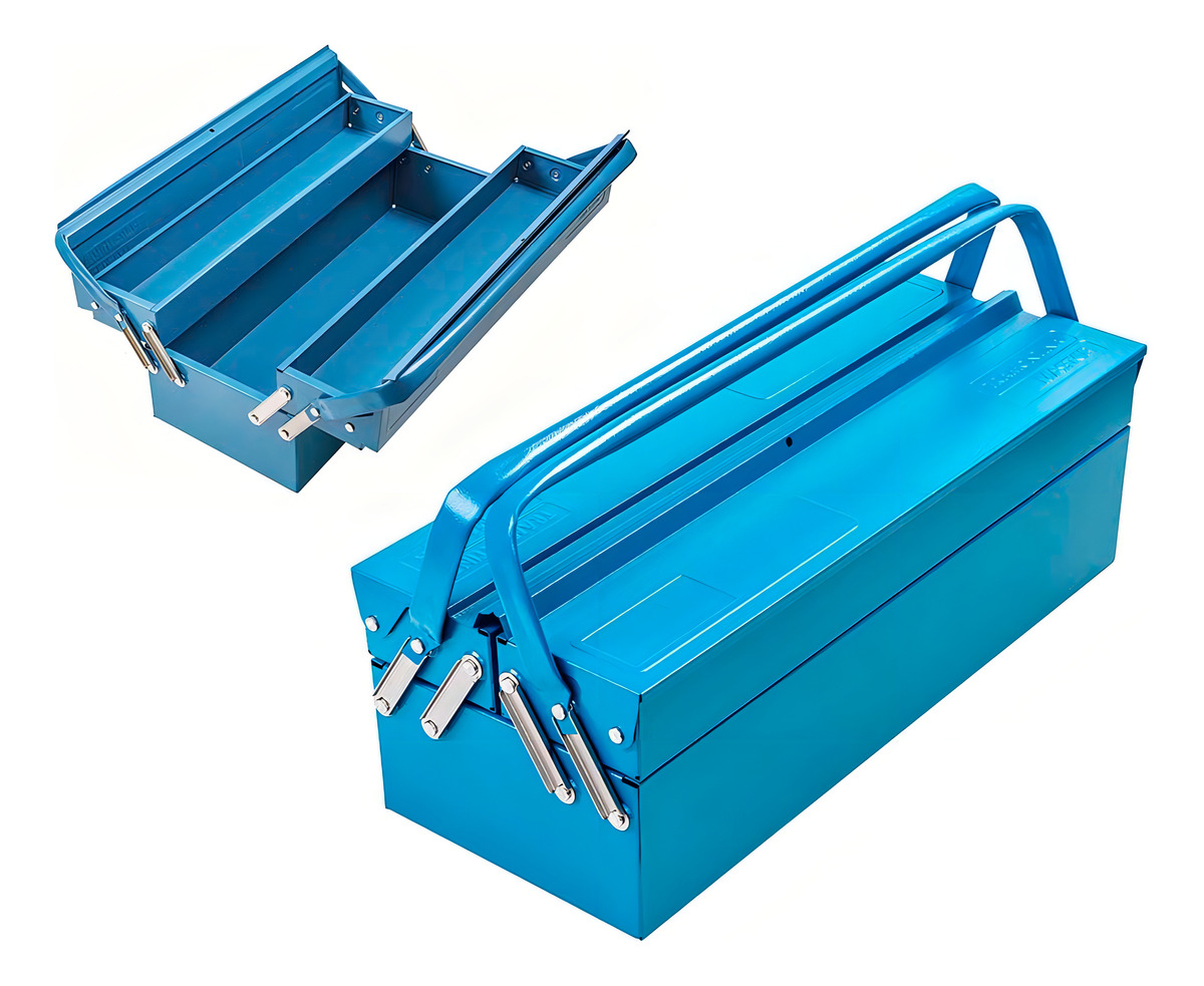 Caja De Herramientas Tramontina Para Acordeón Con 3 Cajones, Color Azul - Imagen 3
