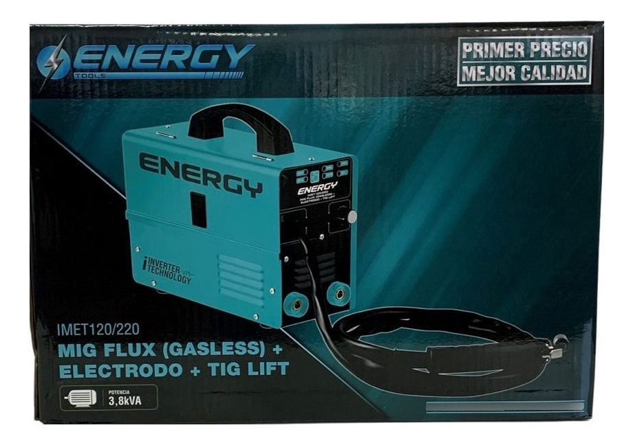 Soldadora Inverter 120amp 3 En1 Mig Electrodo Energy Imet120 - Imagen 7