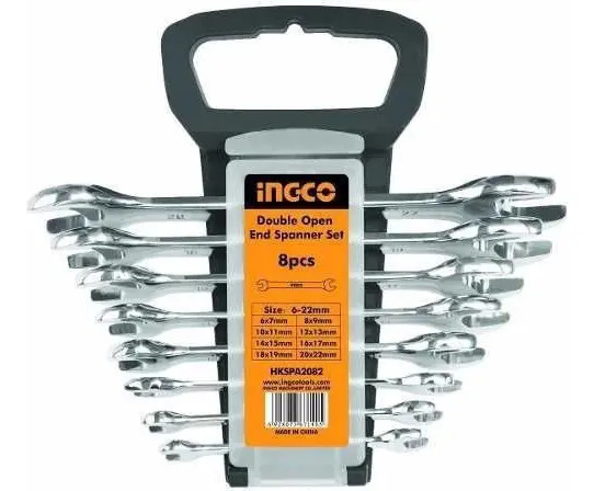 Juego 8 Llaves Doble Boca 6-19mm Ingco Industrial Hkspa1088