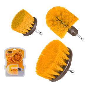 Set X 3 Cepillos Limpieza 1/4 Taladro Ingco Wcbm0301