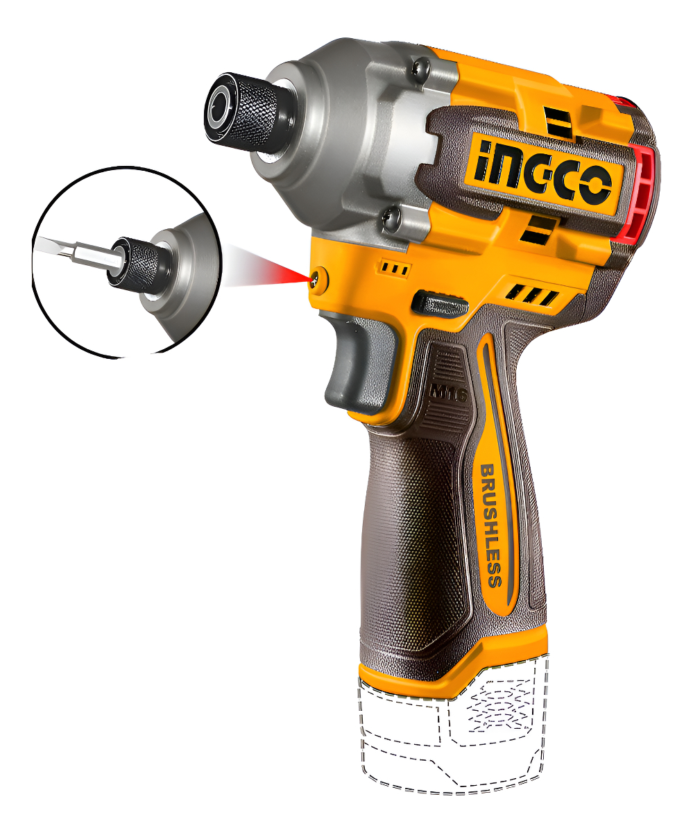 Atornillador De Impacto A Bateria 16v 170nm Ingco Cirli16178