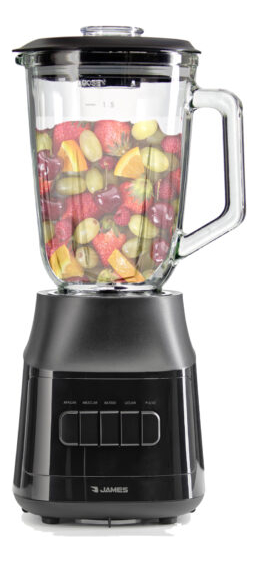 Licuadora James Ljvn Negra 600w 1,5l Jarra Vidrio - Imagen 2