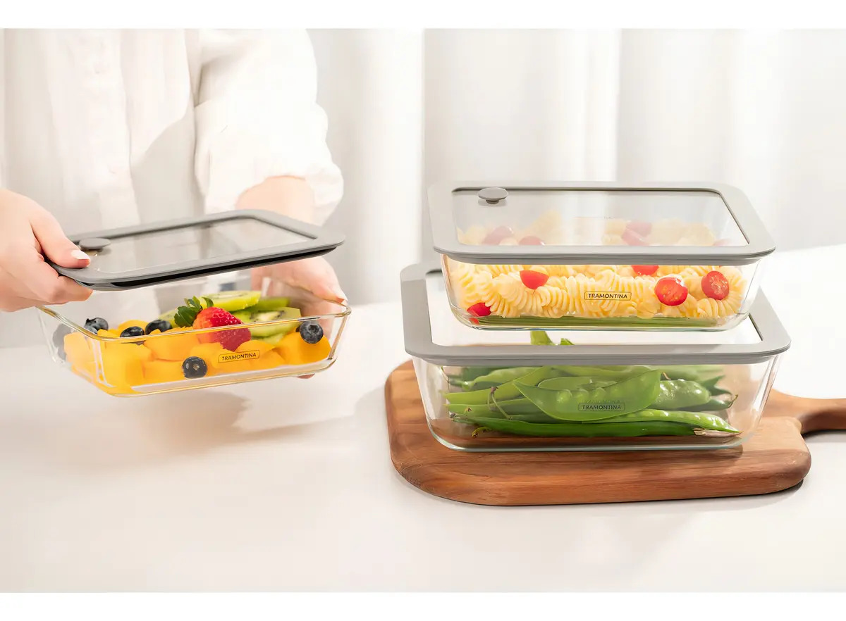Frascos Hermético Para Alimentos Tramontina Vittra X3 - Imagen 3
