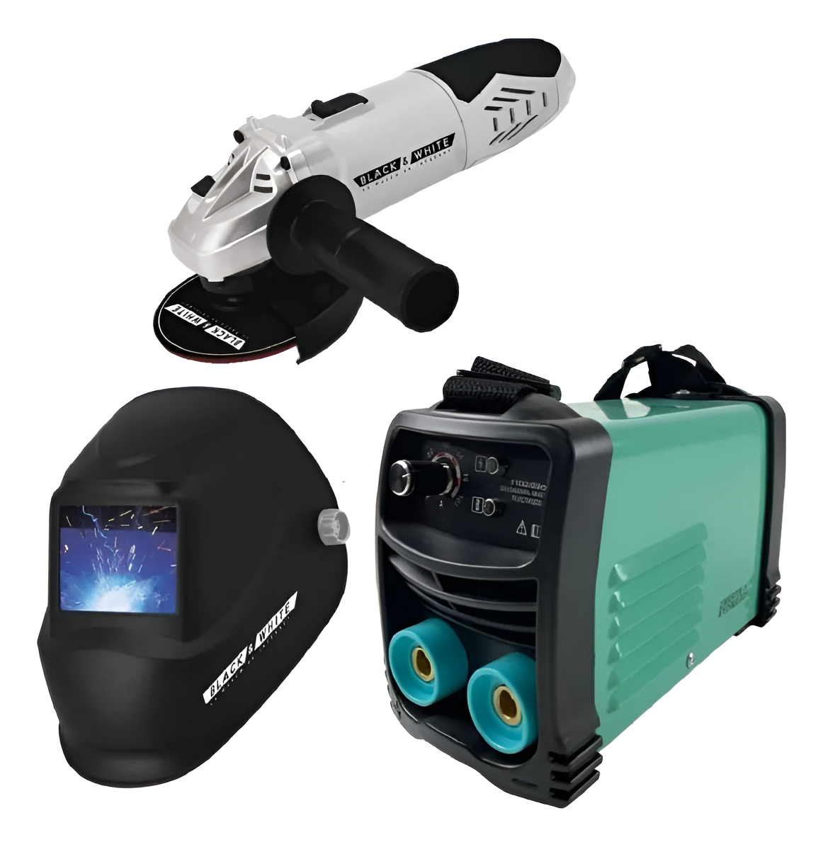 Soldadora Inverter Electrodo 100 A + Amoladora + Careta B&w