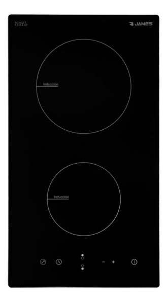 Anafe De Empotrar Induccion Magnetica 2p James Vidrio Negro - Imagen 2