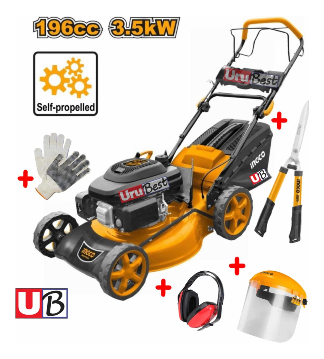 Corta Cesped Nafta 4.8hp Autopropulsada Ingco Glm196202 * * - Imagen 2