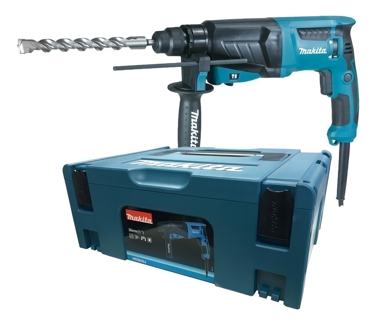 Rotomartillo Electroneumático Makita Hr2630j Turquesa Con 830w De Potencia - Imagen 3