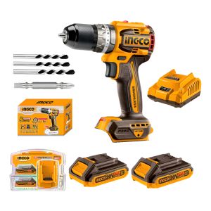 Taladro Percutor 20v 13mm Bl + 2 Baterias + Carg Ingco