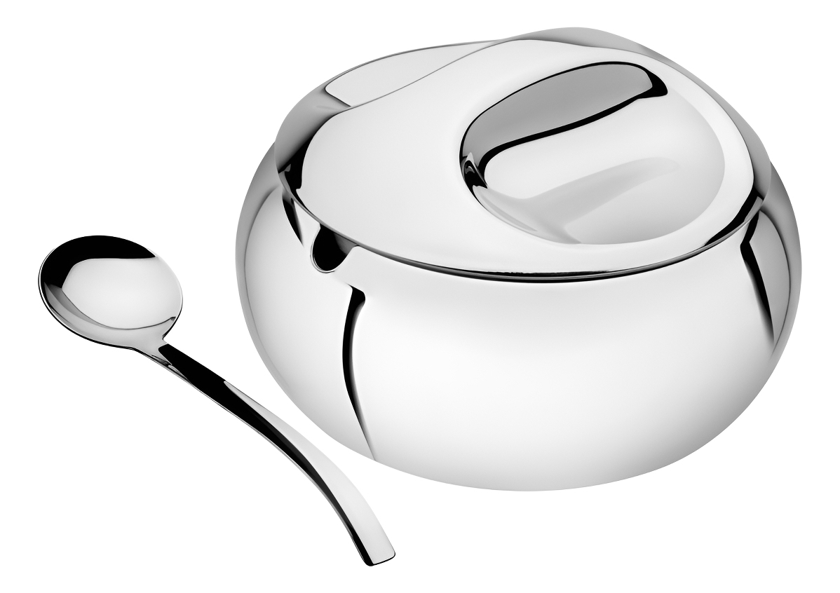 Azucarero Tramontina De Acero Inoxidable Con Cuchara