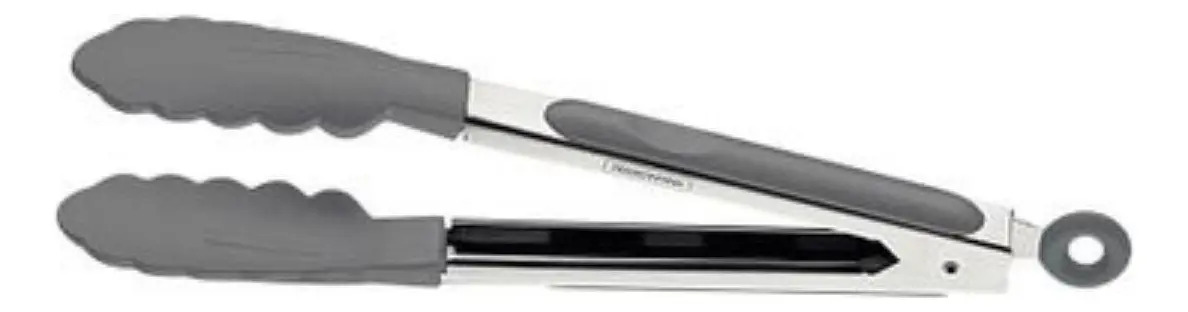 Pinza Empuñadura Multiusos Silicona Acero Inoxidable 29 Cm