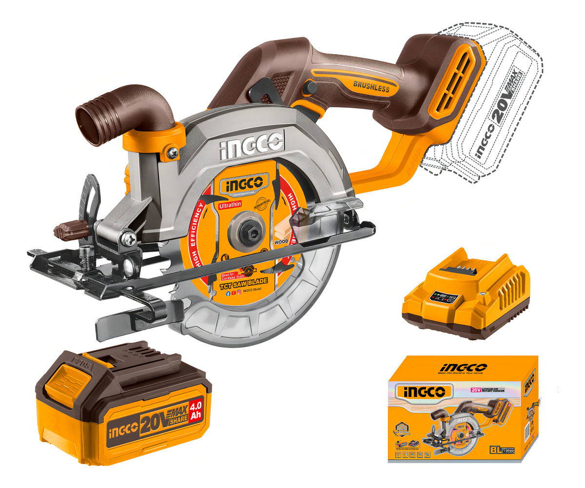 Sierra Circular 20v P20s 140mm C/carg C/bat Ingco Csli14021 Amarillo 20