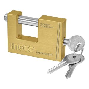 Candado Seguro Antipalanca Bronce 60mm Ingco 3 Llave Dbbpl06 Color Dorado