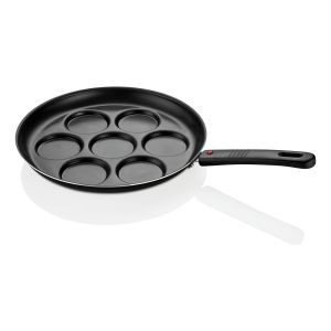 Sartén Y Molde Papilla Panquequera Con 7 Divisiones 28cm Negro
