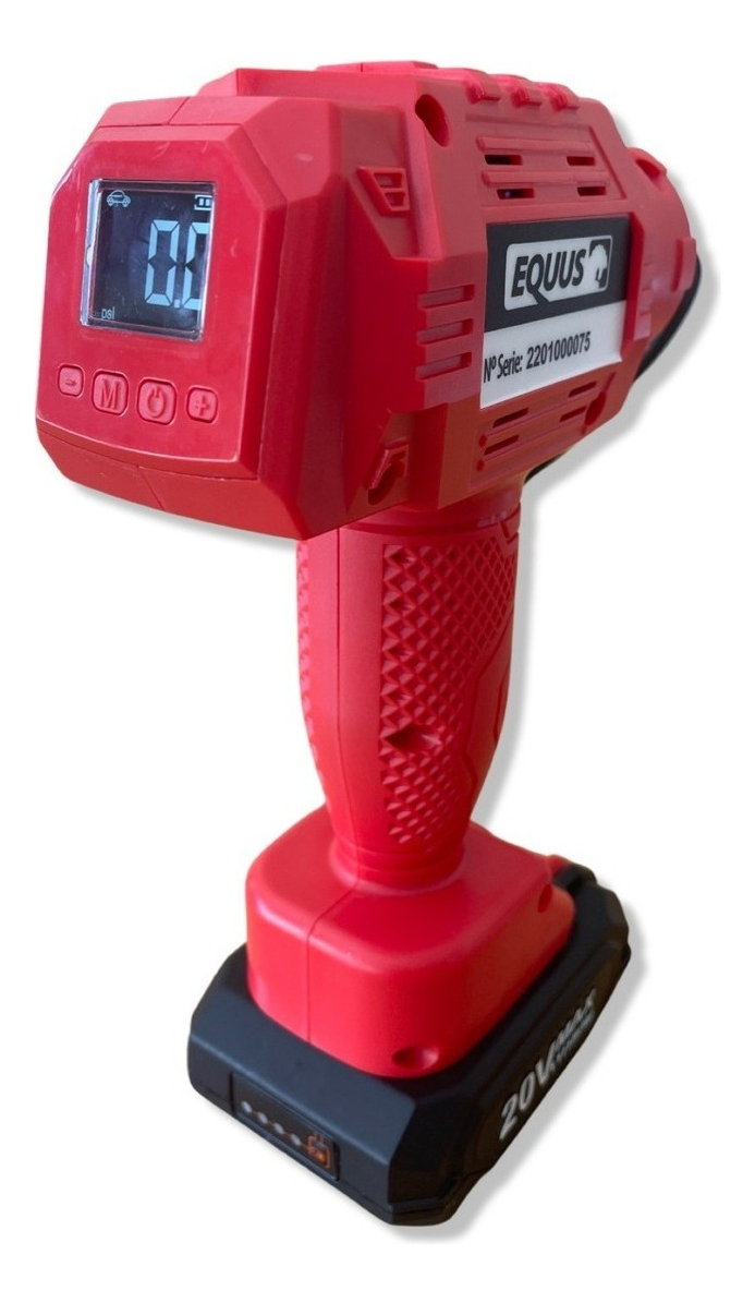Inflador Compresor Pistola Inalámbrico Equus 20v Equus Rojo - Imagen 5