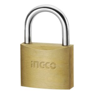 Candado Seguridad Bronce 60mm Ingco Dbpl0602 Industrial Ff Dorado