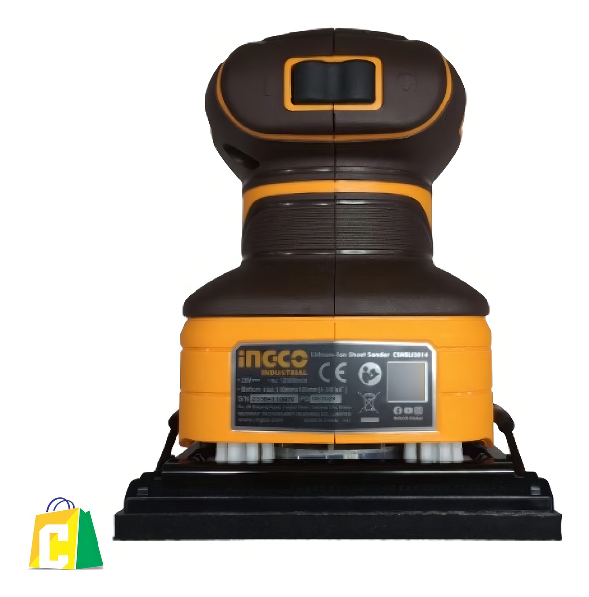 Lijadora Orbital Ingco P20s 110 X 100mm A Batería - Marrón Oscuro - Imagen 6