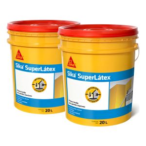 Combo Pintura Lavable Antihongo Superlatex Sika Blanco 20lt