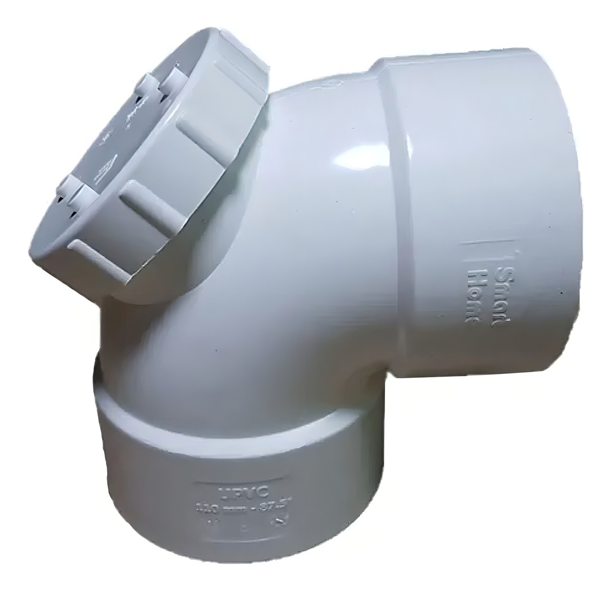 Codo Pvc 160 Mm Smart Home Con Rosca De Inspección 87.5° Pared Gruesa