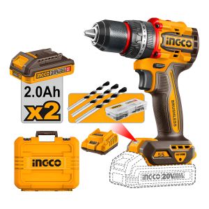 Taladro Atornillador Percutor Ingco Brushless 55nm Compa Color Naranja Frecuencia 50