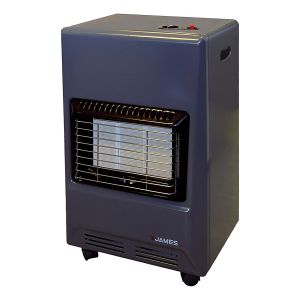 Estufa A Gas James F100 Negra Con Válvula Y Manguera 13 Kw