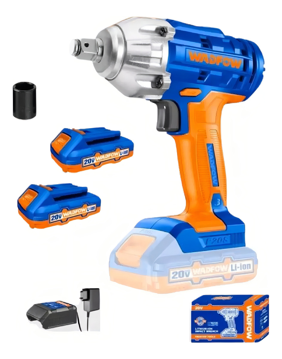 Llave De Impacto C/bat Y Carg Wadfow Wcd1512 Ferreplus Azul 50-60