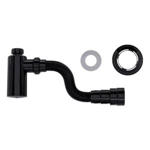 Sifón Negro Botella Para Bacha Lavatorio Universal Blukit