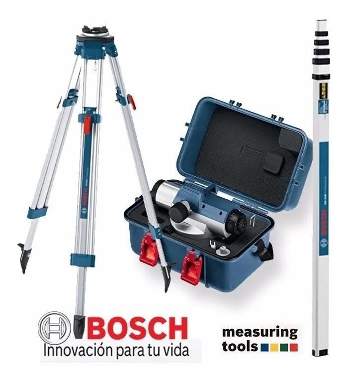 Combo Nivel Óptico Bosch Gol26d 100mts + Regla 5mt + Tripode - Imagen 2