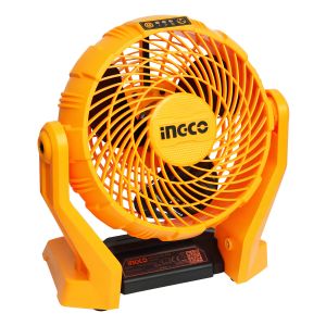 Ventilador Piso 3 Vel 7 Ingco Cfali2007 Estructura Amarillo Aspas Negras Diámetro 17.7 Cm Negro