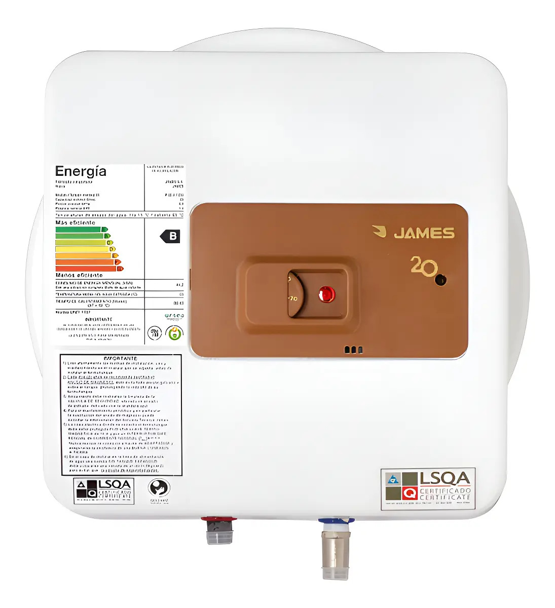 Calefon Termotanque James Cobre 20 Lts