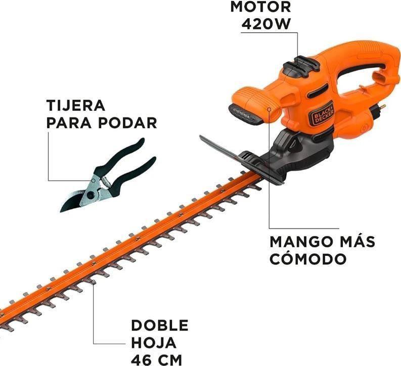 Cortacercos Podadora De Cercos Black + Decker Beht201k - Imagen 2
