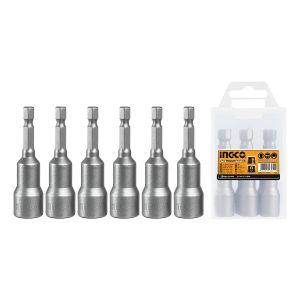 Juego 6 Dados Magnetico Con Encastre 1/4 Para Taladro Ingco