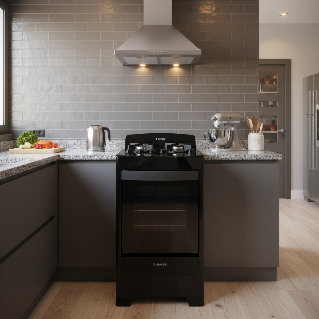 Cocina A Gas James Modelo C 700 V - Color Negro - Imagen 2