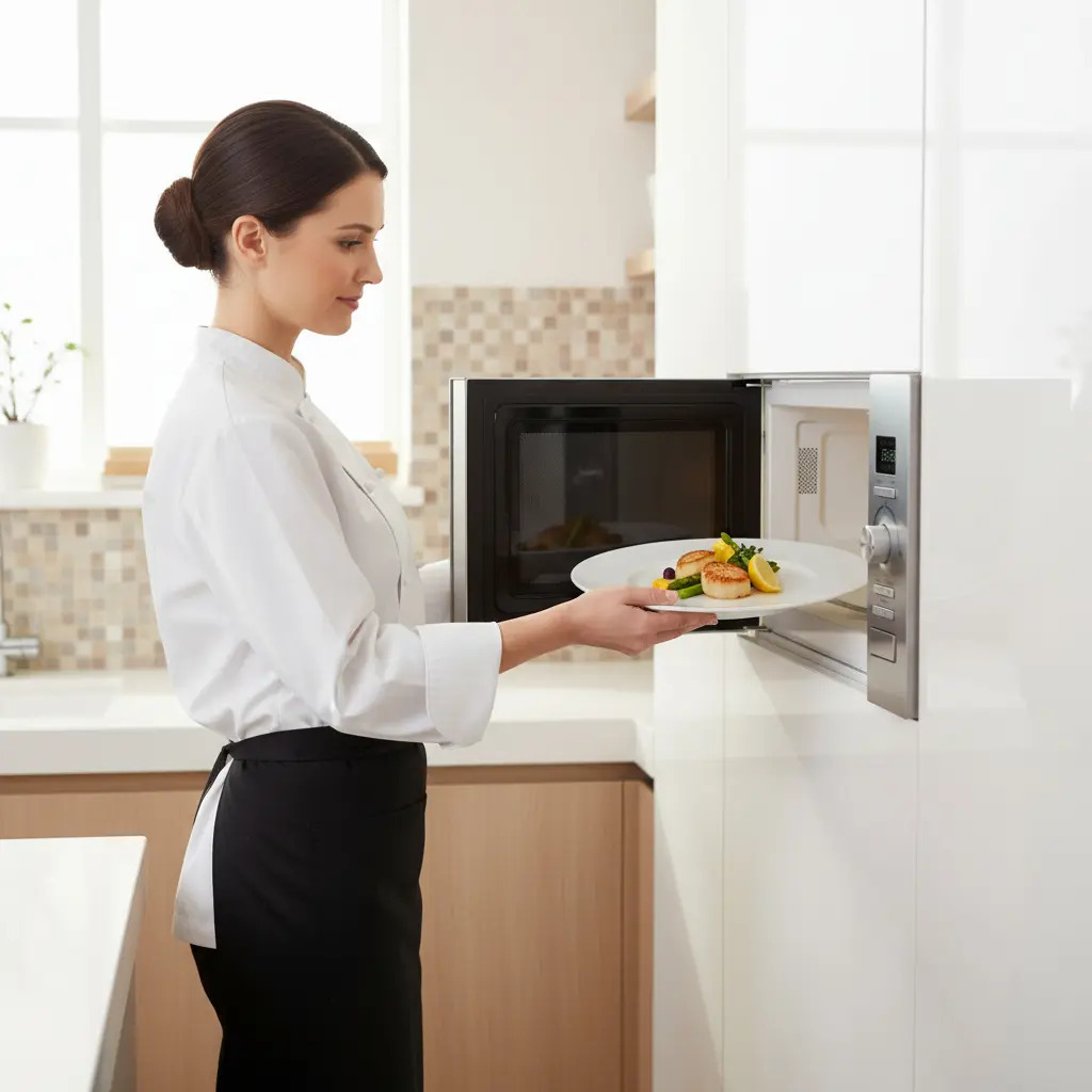 Horno Microondas Empotrar James J-28 Mei Frente Inox - Imagen 3