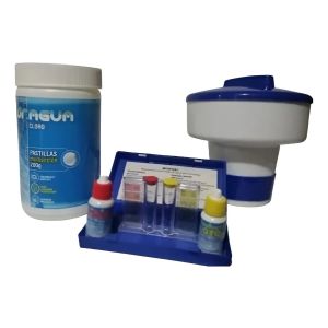 Set Boya Pastillas Multiaccion Kit Medidor Ph Cloro Piscinas