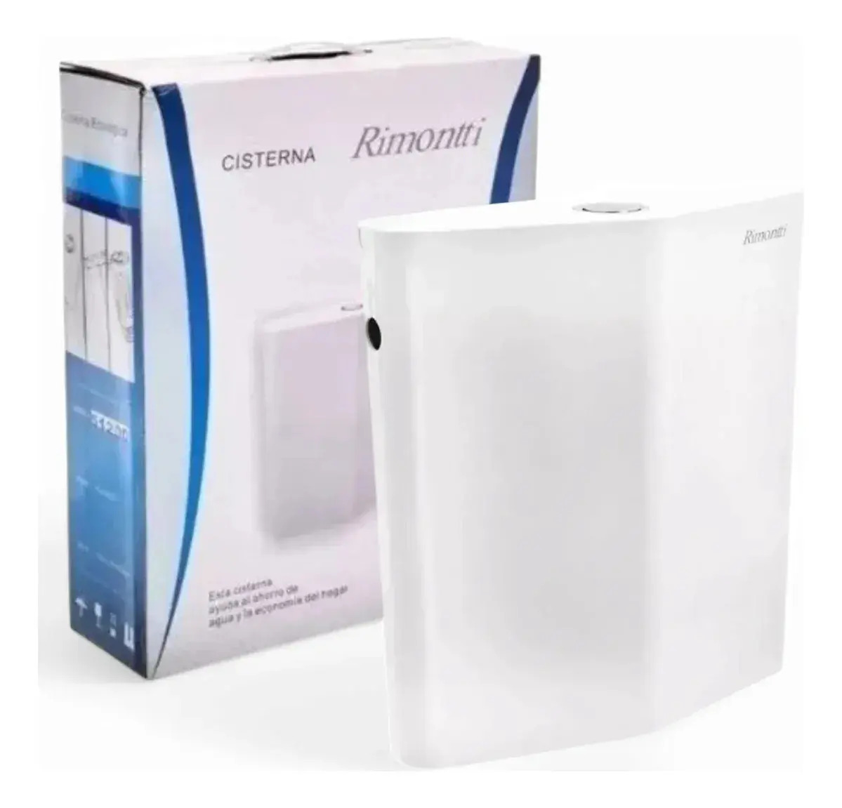 Cisterna De Pared Rimontti Botón Descarga 6 Litros Blanca
