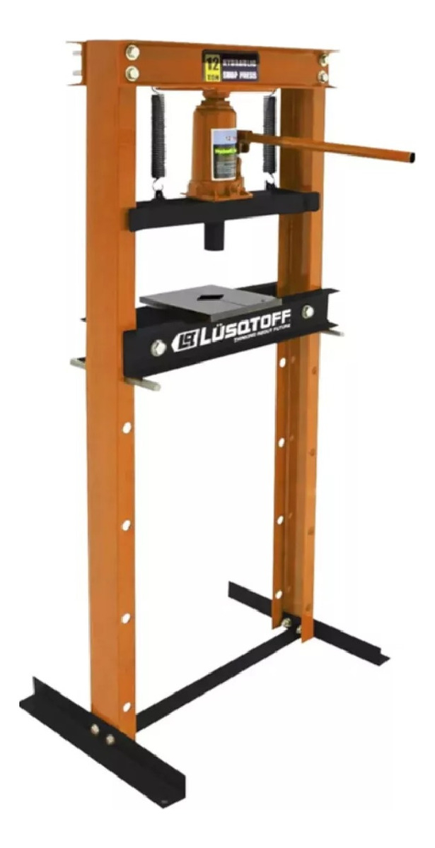 Prensa Hidráulica Lusqtoff Phl20-8 20 Toneladas Para Taller Color Naranja 800 Mm - Imagen 2