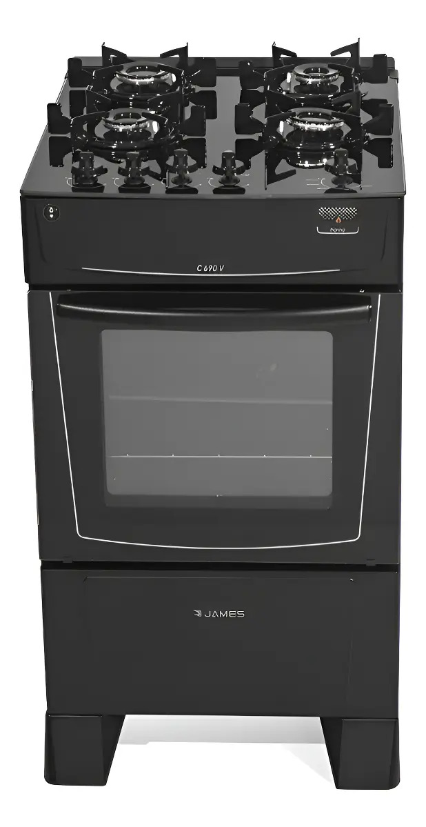 Cocina James C690-v Gas Envasado Horno Supergas 4 Hornallas