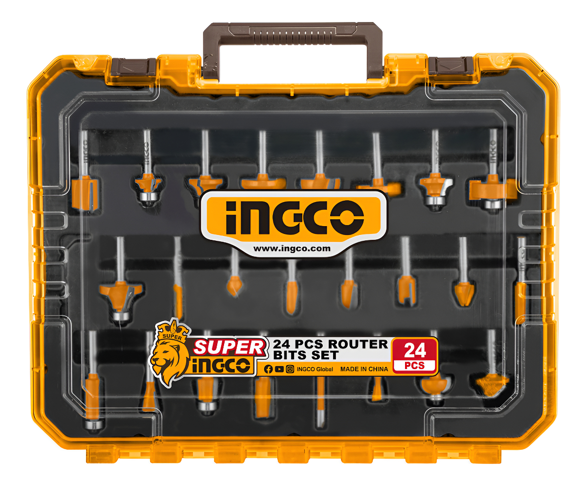 Set X 24 Fresas 12mm P Router Fresadora Ingco Akrt24122