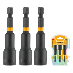 Set X3 Dados Imantados 12mm Con Encastre 1/4 Amn1231 Ingco