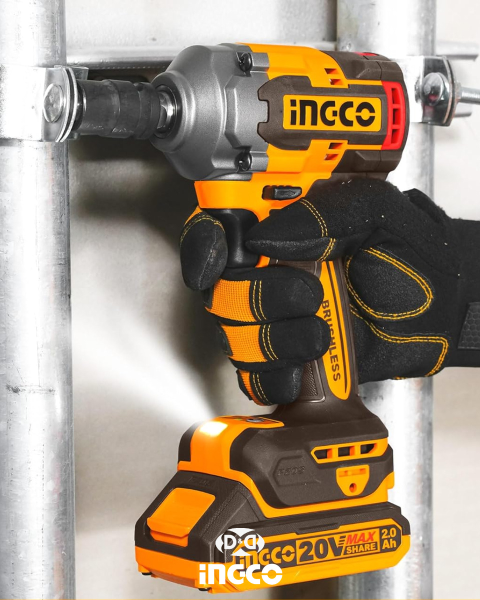 Llave De Impacto 850nm 20v P20s C 2bat+carg+valija Color Naranja Claro Frecuencia 50hz/60hz - Imagen 5