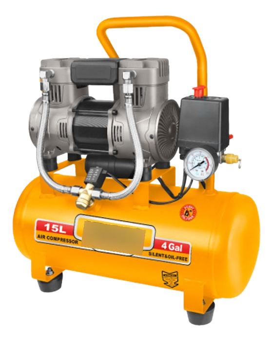 Compresor 15lt 1.5hp Libre De Aceite Bajo Ruido Ingco Acs111 - Imagen 3