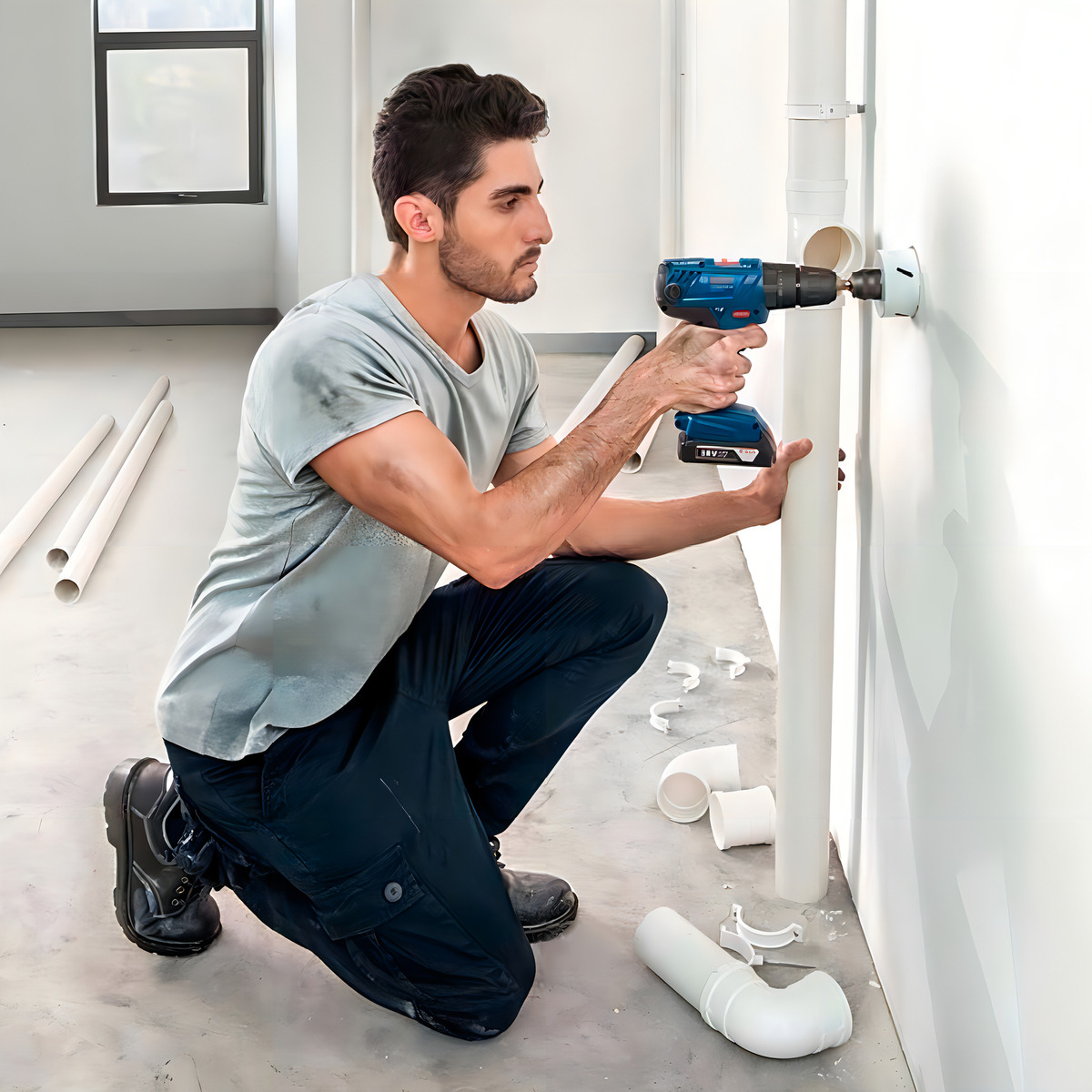 Taladro Percutor Atornillador Inalámbrico De 13mm Bosch Gsb 180-li + 1 Batería De 2ah + Accesorio Con Maletín De Transporte Azul - Imagen 6