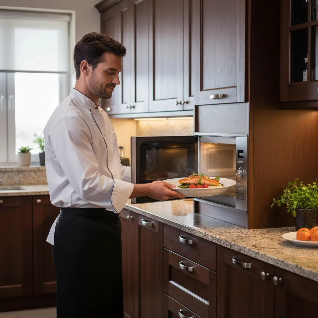 Horno Microondas Empotrar James J-28 Mei Frente Inox - Imagen 2